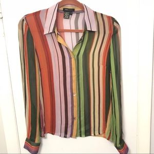 BCBGMaxAzria | 100% Silk Button down Blouse